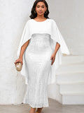 Women's Spring New Fashion Chiffon Cloak Cane Cown Banquet Party Dress