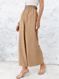 Linen Pants Women Summer 2022 High Waisted Cotton Office Woman Loose Trousers Elastic Waist Casual Summer Pants For