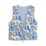 Explosion Street Printing Rope Cotton Vest