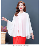 Fashion Large Size Summer Cloak Chiffon Shawl Women Sun Protection Clothing Loose Necktie Cardigan Elegant Thin Tops