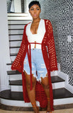 Knit Hollow Out Long Cardigans with