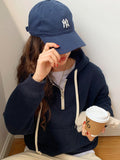 Style Gray Hooded Hoodie In Autumn And Winter 2023-Outfit