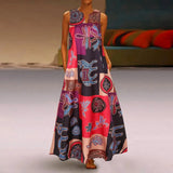 Floral Print Boho Casual Long Dress Summer Clothes For Women V-neck Sexy Off Shoulder Ladies Dresses Plus Size Maxi