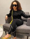 Long Sleeve Crop Top and Pants 2 Piece