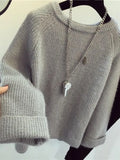 VAREY LIN New Autumn Winter Pullovers O Neck Sweater Korean Style Long Sleeve Knitted Solid Ladies Casual