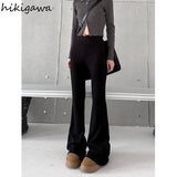 Y2k Trousers Pants for Women 2023 New Bottoms High Waist Slim Fit Pantalon Femme Fashion Korean Vintage Flare Pants-Outfit