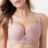 Plus Size Bra Sexy Lingerie Thick Cup Bras for Women Solid Padded Underwear Push Up Brassiere