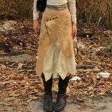 Summer New Sexy Hot Girl Ins Holiday Style Lotus Leaf Edge Irregular Skirt-Outfit