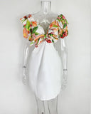 Women's Shoulder-Print Repair Kite Short Lady Jumpsuit