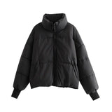 Women Fashion Oversized Thick Warm Parkas Coat Vintage Long Sleeve Pockets Drawstring Female Outerwear Chic