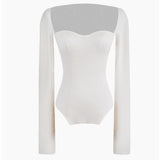 Elegant Side Split Knitted Women's Sweater Square Collar Long Sleeve Sexy Sweaters Female Fashion New 2022