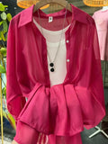 Temperament Long-Sleeved Sunscreen Shirt Women 2025 Summer New Chiffon Shirt Air-Conditioning Shirt White