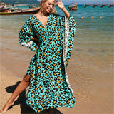 Toloer Middle Woven Polyester Loose Plus Size Bikini Smock Beach Dress Sunscreen Beach