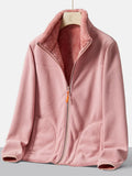 Women's Winter Fleece Coats For Women Outdoor Warm Jackets With Zipper Autumn Cardigans Velvet Winter Jacket Women