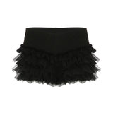 Desire Dark Gothic Wind Wood Ear Lace Splicing Sexy Hottie Low-Rise Slimming Cake Thin Shorts Hot