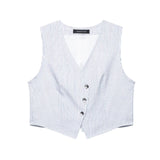 Women's 2025 New Striped Printed Vests 2949025