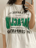 Blurred Letter Graphic Tee-Outfit