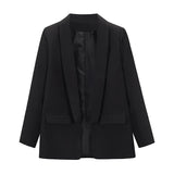Elegant Long Sleeve Turn-down Collar Blazer Office Lady Formal Slim Coats 2020 Women's Demi-season Jacket