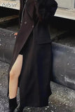 Tunic Minimalist Trench For Women Lapel Long Sleeve Patchwork Double Breasted Casual Slim Windbreaker Female Autumn
