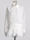 Autumn And Winter New Pure Hot Girl Style Sexy Waist Slim Design Small Shirt Skirt