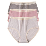 3 pcs/pack ! High Waist Women Panties Plus Size Cotton Birefs Undewear XXL-4XL Girls