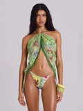 Sexy Fashion Bead Prints Half-Dress In Summer