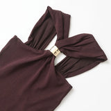 Homemade New Women's Classic Gold Collar Knitting Top