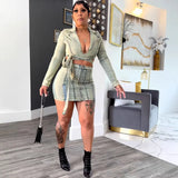 Women's Deep V Dress Women's Summer Fashion Sexy 100-Folded Elastic Jeans