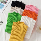 Knitted Sweater Women 2021 Pullover Long Sleeve Office Lady Jumper Sweater Slim Solid Sweaters Casual Tops New