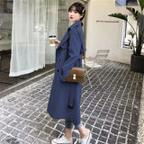 Toloer Trench Coat Female Spring And Autumn 2024 Spring New Medium And Long Korean British Style Small People Wear A Coat-Outfit