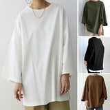 Womens Baggy Solid Blouse ZANZEA 2022 Vintage Flare Sleeve Tops Casual Autumn Blusas Female Split Tunic Oversized