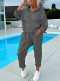 Women's Solid Color Hooded Sweatshirts In The Fall Of