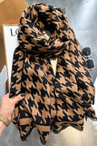 Spring And Autumn Imitation Cashmere Shawl Silk Scarf With Warm Tassel Geometric