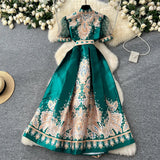 Retro Style Printed Dress Women's Summer Strap High Sense Design Light Luxury Temperament Chic