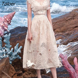 Elegant Strap Dress Women Spring Summer Elegant Embroidery Flora Bodycon Dress Woman Party Sleeveless Beige