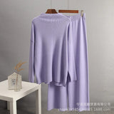Hot Sales Solid-Color Suit Women Irregular Open Fork Top + Wide Leg Pants Leisure Loose