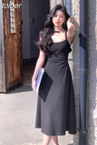 Evening Midi Maxi Dresses for Women Party Office Lady Sexy Sleeveless Strap Bodycon One Piece Dress Beach Korean
