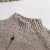 Autumn New Beaded Sweaters With Loose Semi-High Necks 01957101706-Outfit