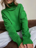 Turtleneck Women Sweater Oversize Warm Knitted Pullover Loose Sweater Woman Winter 2022 Thick Sweater Winter