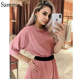 Fashion White Khaki Sexy Women Summer O Neck Short Sleeve Shirt Tops And Bodycon Shorts Bottom Suit Two Piece Sets