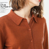 Pullovers women's knitted jacket Sweaters cardigan for women jumper Turn Down Collar knitting Tops Female plus