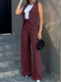 New Fashion Suit Vest Vest Broad Leg Trousers Casual