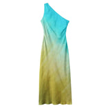 Women's Summer French New Fashion Body Asymmetric Tie-Dyeing