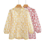 Women's Pineapple Embroidered Collar Shirt
