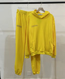 2021 Pure Cotton Thin Spring and Autumn Fabric Hooded Sweatshirts Hoodies Track Pants Women Clothes Tracksuits Two Piece