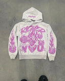 Graphic Printing Pullover Harajuku Vintage Y2kstreetwear High Street Hoodie-Outfit