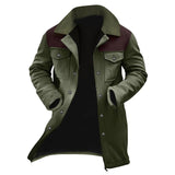 Autumn And Winter Men's Coat Velvet Jacket Multi-Pocket Zipper