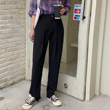Suit Pants Spring Office Lady Long Trousers New Autumn Solid Slim High Waist Fashion Pants