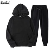 Spring New Men Casual Sets Brand Men Solid Hoodie + Pants Two-Pieces Casual Tracksuit Sportswear Hoodies Set Suit