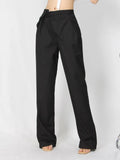 TWOTWINSTYLE Korean White Straight Pants For Women High Waist Loose Solid Casual Minimalist Trousers Female Spring 2022